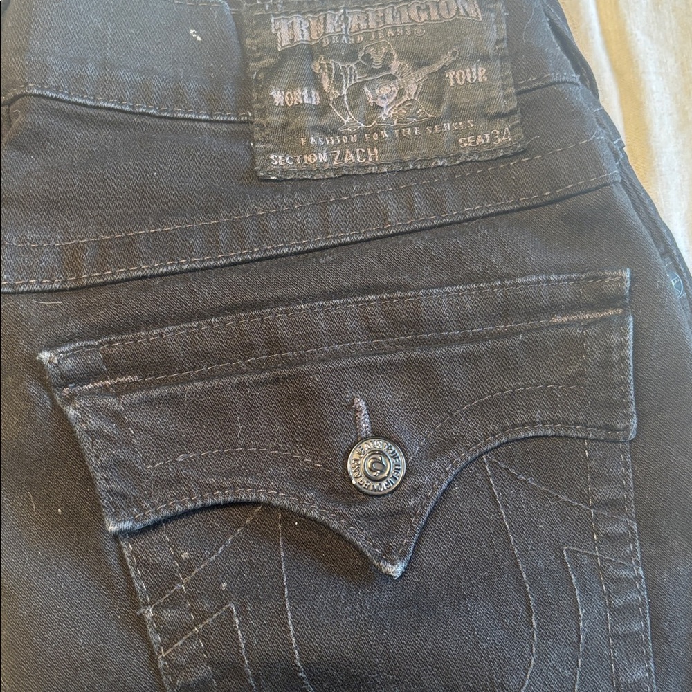 True Religion Zach Dark Denim Jeans , 32 , $25